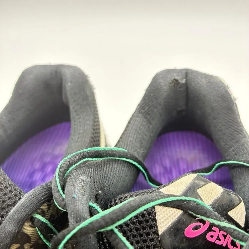 ASICS Gel-Noosa Tri 8 Womens 8.5 Black Gray Camo Triathlon Running Shoes